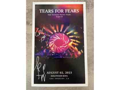 Autographed poster for Tears for Fears