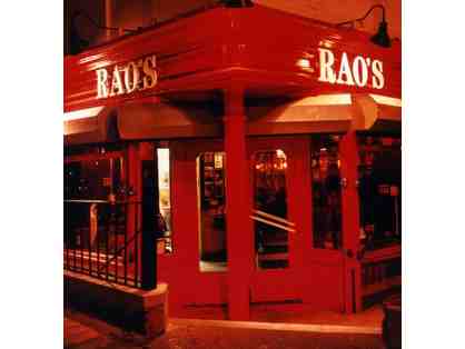 Rao's restaurant- a coveted reservation at this renowned NYC restaurant.