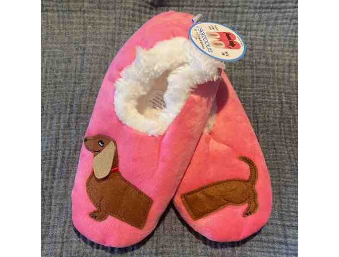 Ladies Pink/Doxie Snoozies Slippers - Size Medium (7/8) - Photo 1