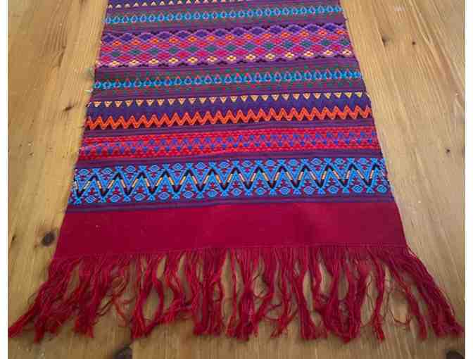 Beautiful, colorful Guatemalan table runner