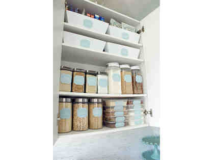 Get Organized with a one (1) hour session from Jen's Bin Organizing.