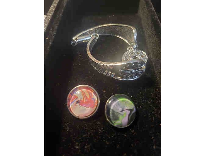 Snap Jewelry - Metal spoon bracelet + 2 snaps