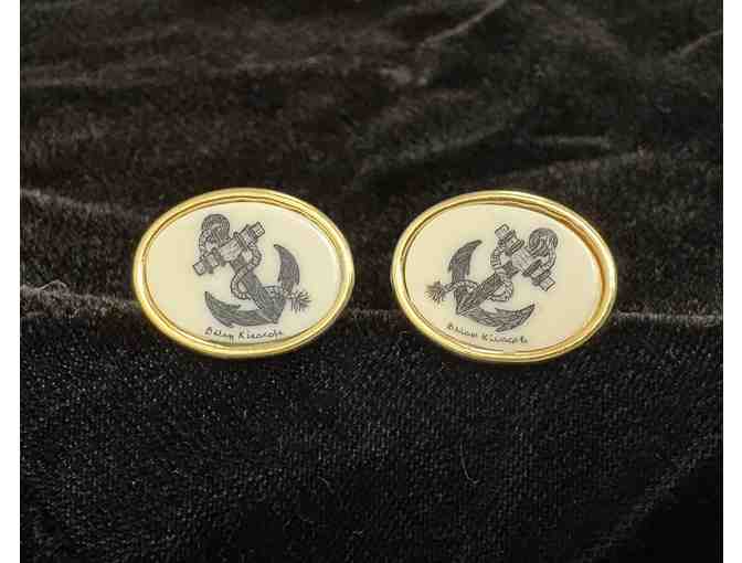 Cuff Links and Studs from Newport Scrimshanders