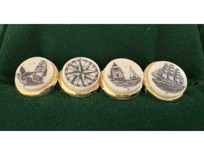 Cuff Links and Studs from Newport Scrimshanders