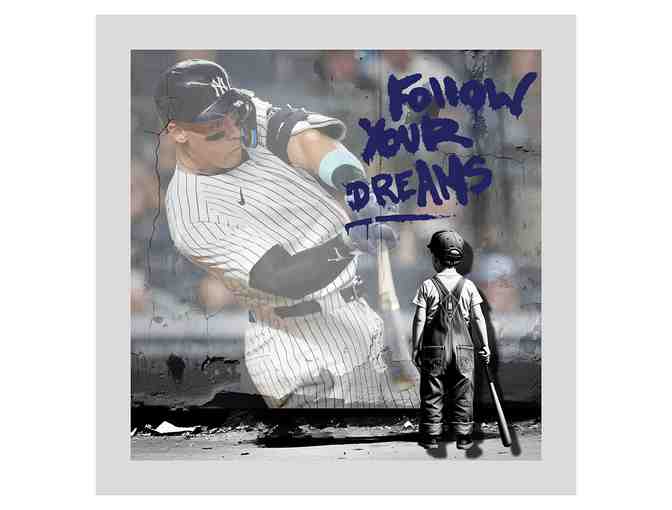 Banksy Aaron Judge Follow Your Dreams Framed Pop Art Collage - Photo 1