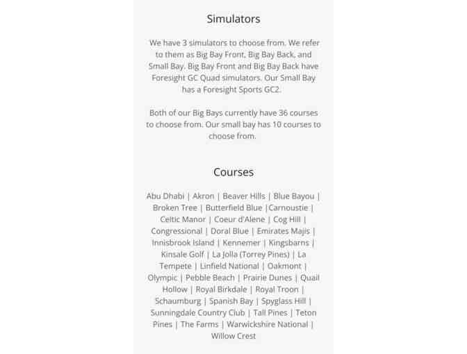 Indoor Golf (Package #2)