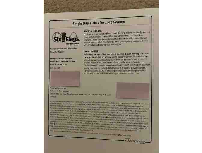 Six Flags (FREE Amusement Park) - 1-Day Admission Ticket