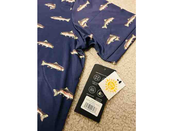 FISH Sun Shirt (UPF-50): X-Large Adult (Sporty Fish Polo)