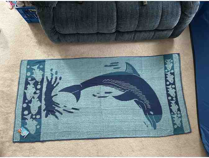 Dolphin Towel (Dolphin) - FUN, Oversized (Beach, Bath)