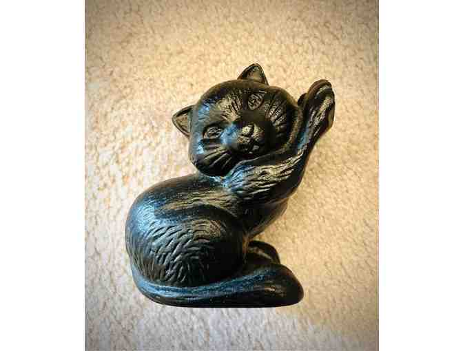 1 CAT (1920's Doorstop) Antique: Cast Iron (Garden, House, or Halloween)