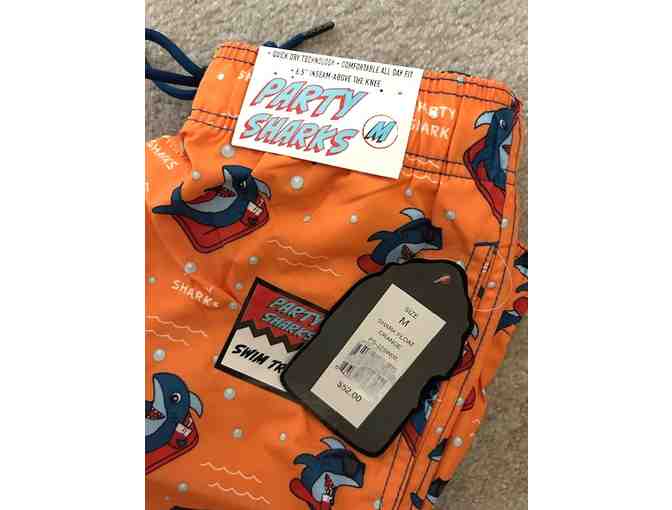 Swim Suit: SHARK ORANGE (X-Large, Party Sharks, New)