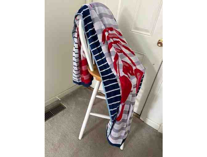 LOBSTER TOWEL: Oversized, Luxury (Beach/Bath Towel (6ft x 3ft)