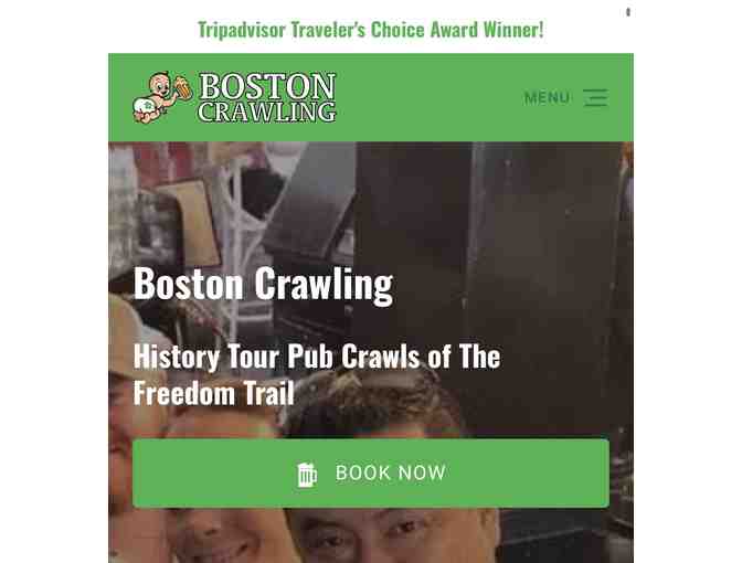 2 TICKETS: 'Pub Crawl' Boston (2 Passes, Any date, Free shipping)