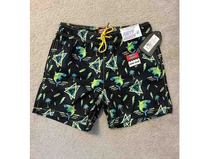 Swim Suit: SHARK (Blue/Yellow - Large) - Photo 1