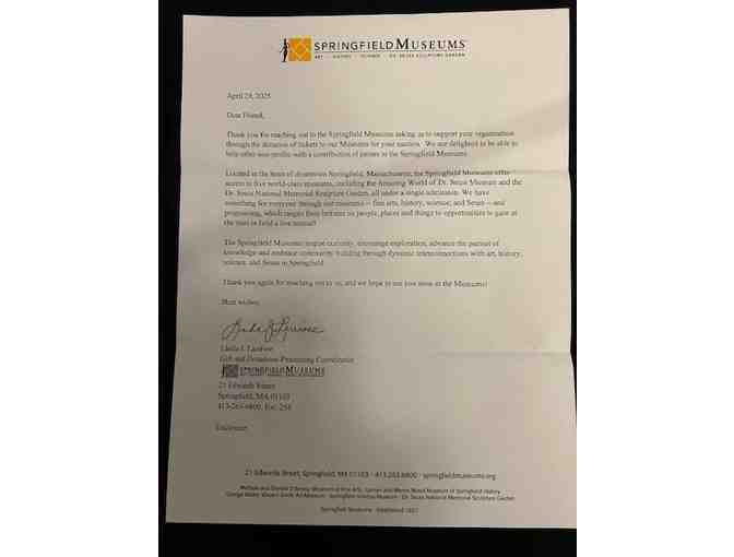 4 ADMISSION: Springfield Museum (FREE, 4 Tickets) - Photo 4