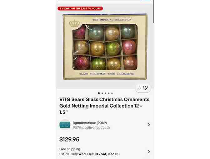 1960's: VINTAGE CHRISTMAS (Handblown Glass Ornaments) - Photo 6