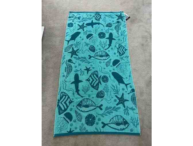 FISH TOWEL: Oversized, Luxury Teal (72" x 36") - Photo 3