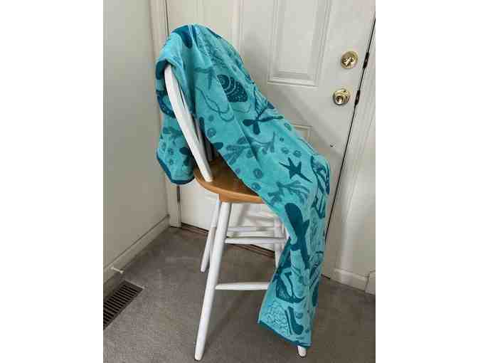 FISH TOWEL: Oversized, Luxury Teal (72" x 36") - Photo 1