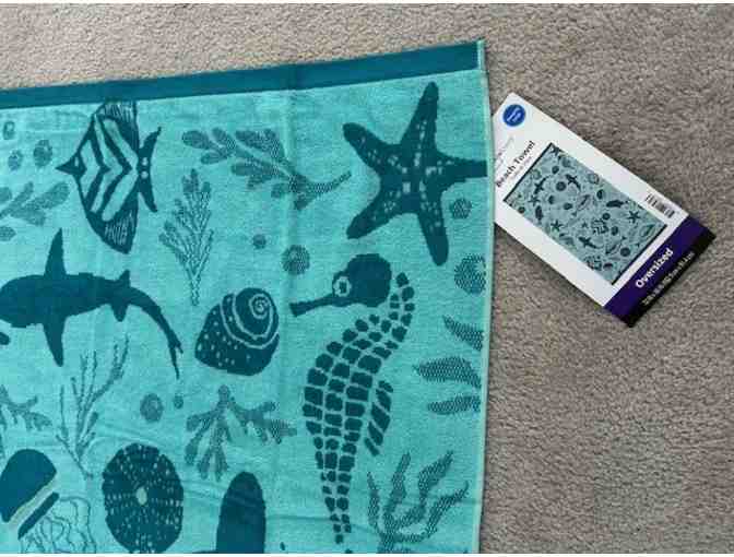 FISH TOWEL: Oversized, Luxury Teal (72" x 36") - Photo 4