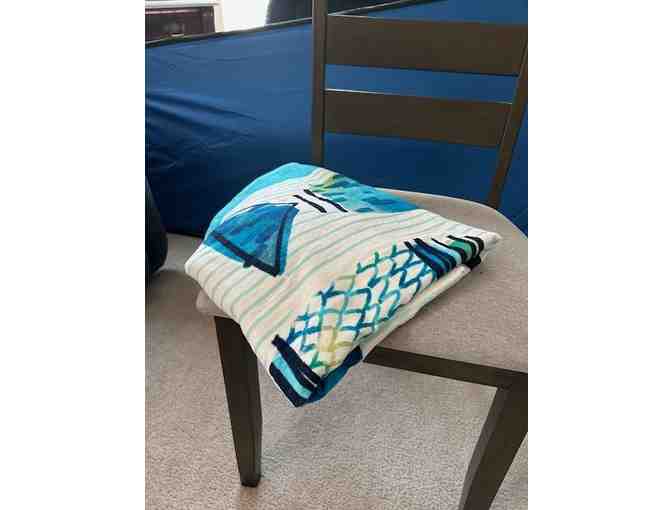 OCEAN THEME: Oversized TOWEL (Fish: Teal, Blue/White (72" x 36") - Photo 5