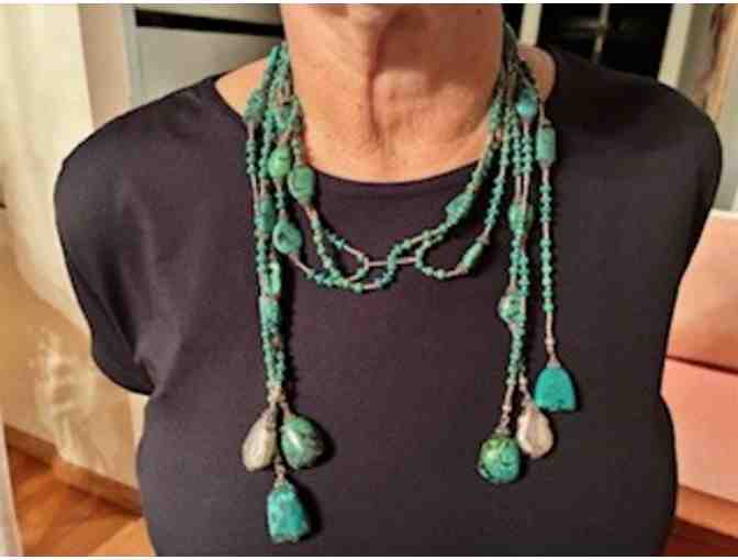 Silver and Turquoise Necklace from Afghanistan