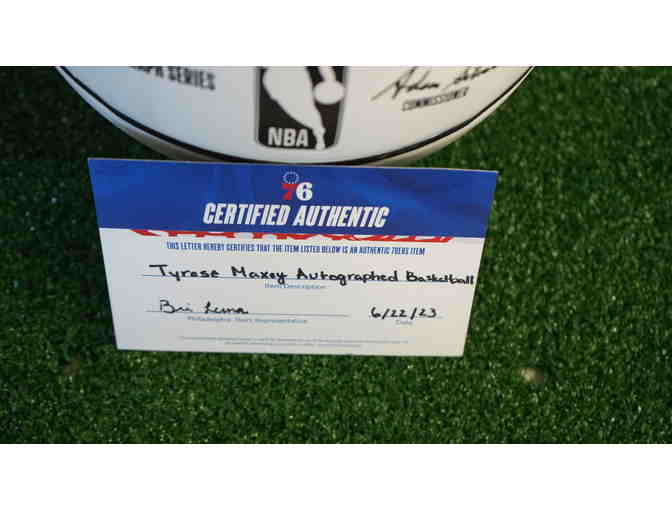 Tyrese Maxey Autographed Basketball