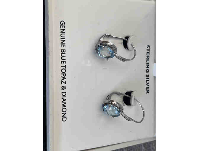 Spectacular Blue Topaz Earrings