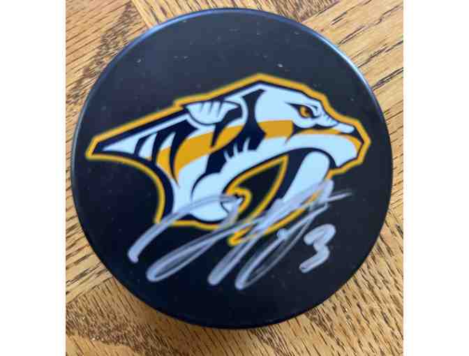 Nashville Predators autographed hockey puck