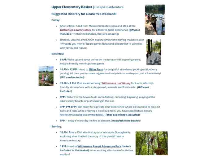 Class Basket: Escape to Adventure! The Ultimate Family Getaway (UE)