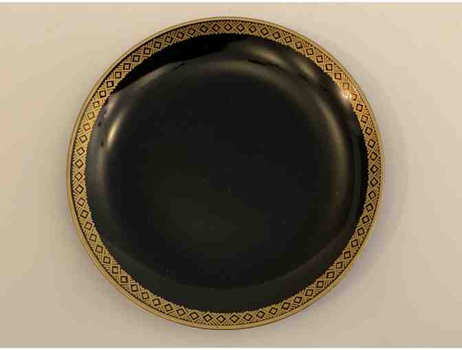 Japanese Yuki Torii Lacquerware Plates with Urushi Painting: Set of 5