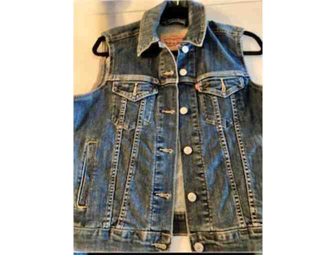 One-of-a-Kind Pop Art Needlepoint Denim Vest