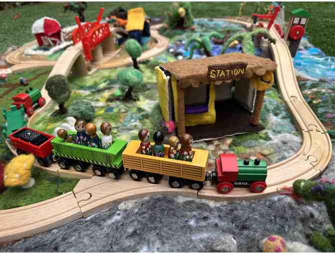 Wooden Train Set & Felted Playscape - OCS Legacy Item