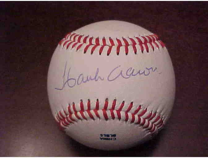 Hank Aaron Autographed Baseball