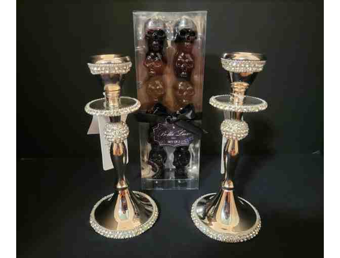 Skull Candles with Holder