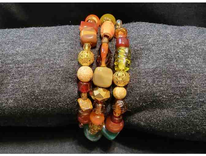 Handmade Beaded Wrap Wire Bracelet