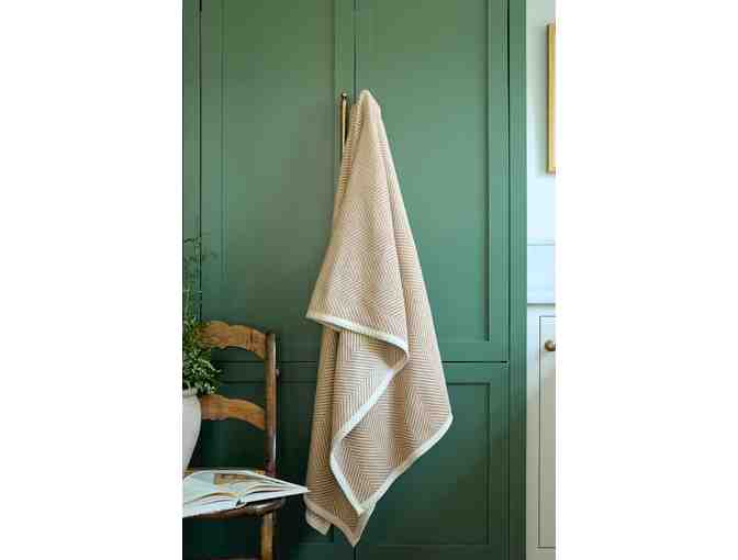 Chappy Wrap Harborview Herringbone Tan Blanket