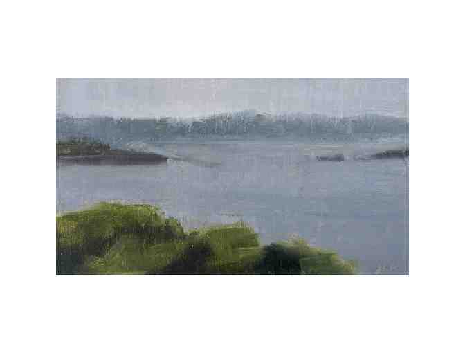 New Harbor, Maine I- Framed Oil on Linen by Local Maine Artist