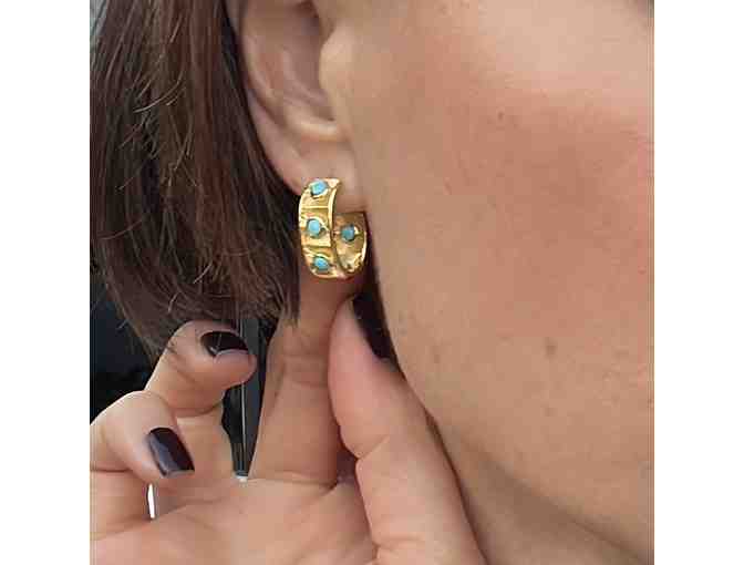 Santorini Hug Earrings in Yellow Gold