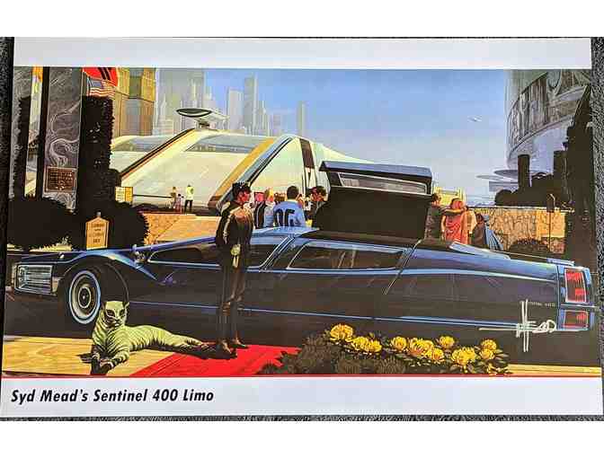Autographed Syd Mead Sentinel 400 Limo Poster - Photo 1