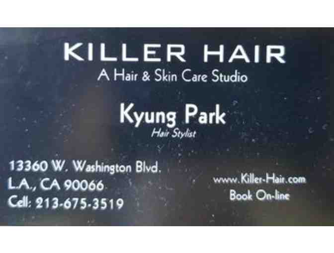 Haircut and Blowout by Stylist Kyung Park of Killer Hair