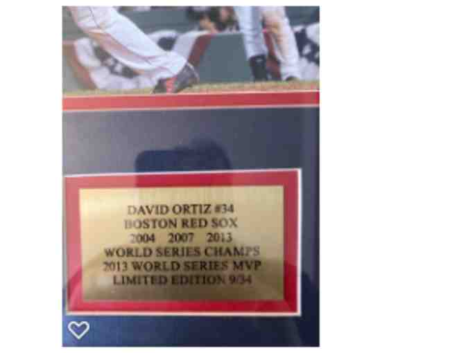 AUTOGRAPHED David Ortiz WORLD SERIES PHOTO - Photo 2