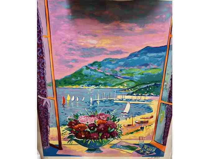 Framed Jean-Claude Picot Artwork - Soir Sur La Baie de Theoule