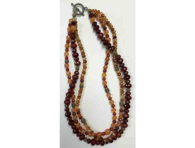 Choker with Red and Orange Carnelians-Lot 65