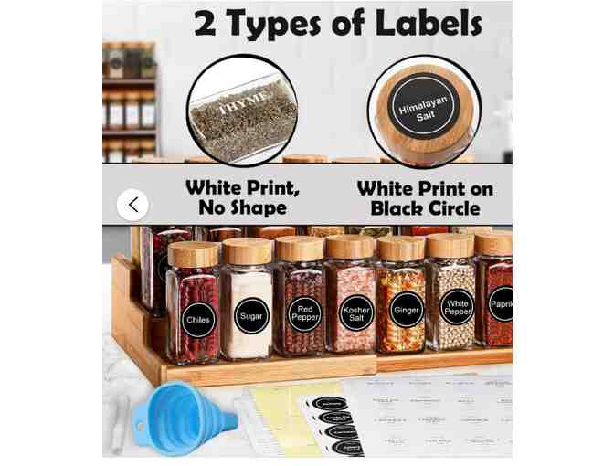 24 - 4oz. Glass Spice Jars with Bamboo Lids