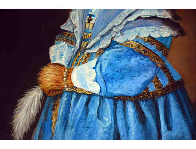 Yorkie Wall Art Print 'Yorkie in a Blue Dress' by Carole Lew ++