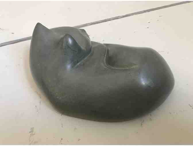 Soap Stone Sleeping Cat Paper Weight - Photo 2
