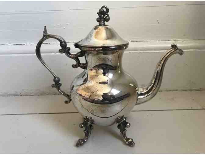 Vintage Silver Coffee Tea Cream Sugar Tray Serving Set - Photo 3