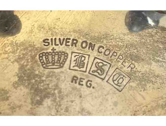 Vintage Silver Coffee Tea Cream Sugar Tray Serving Set - Photo 7