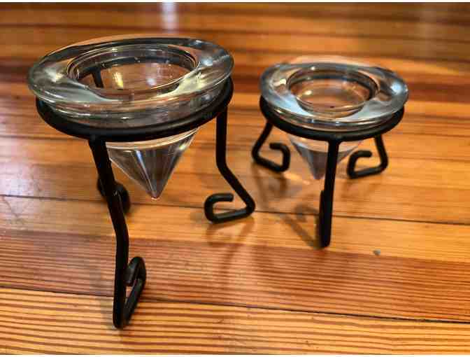 Two Glass Votive Candle Holders - Photo 1