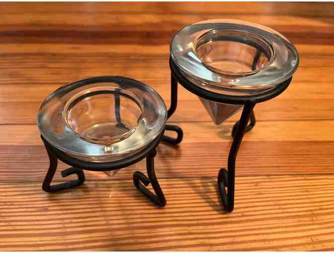 Two Glass Votive Candle Holders - Photo 2